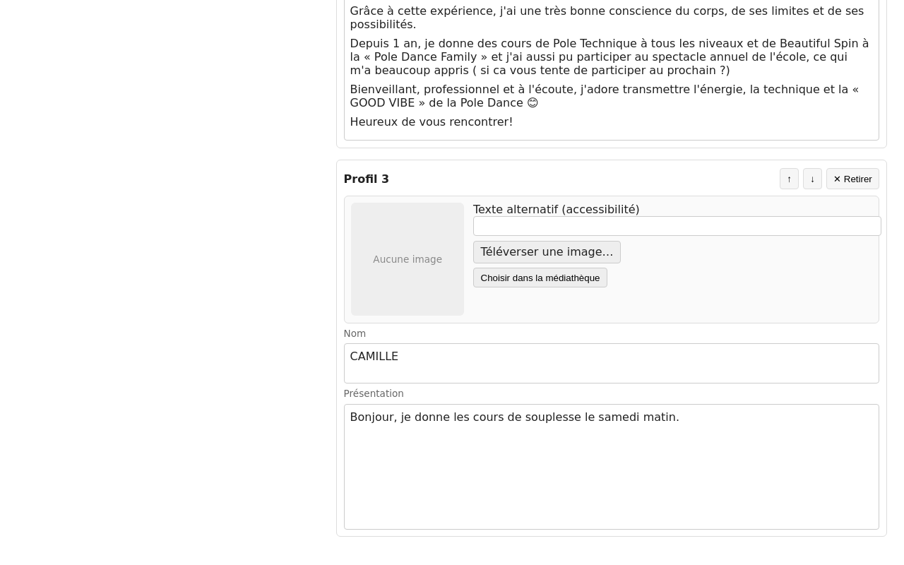 Ajout d'un troisième professeur