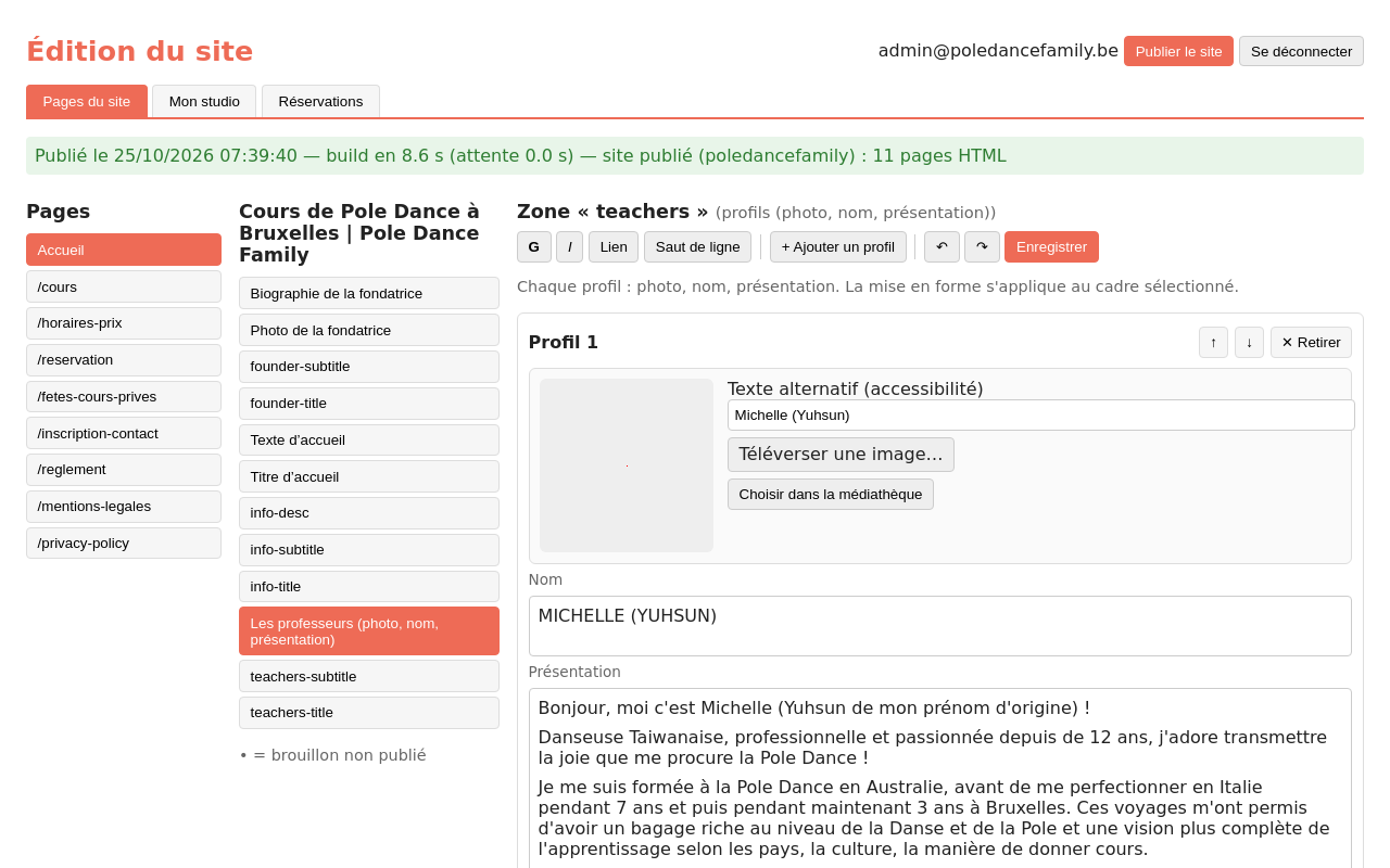Enregistrement puis publication