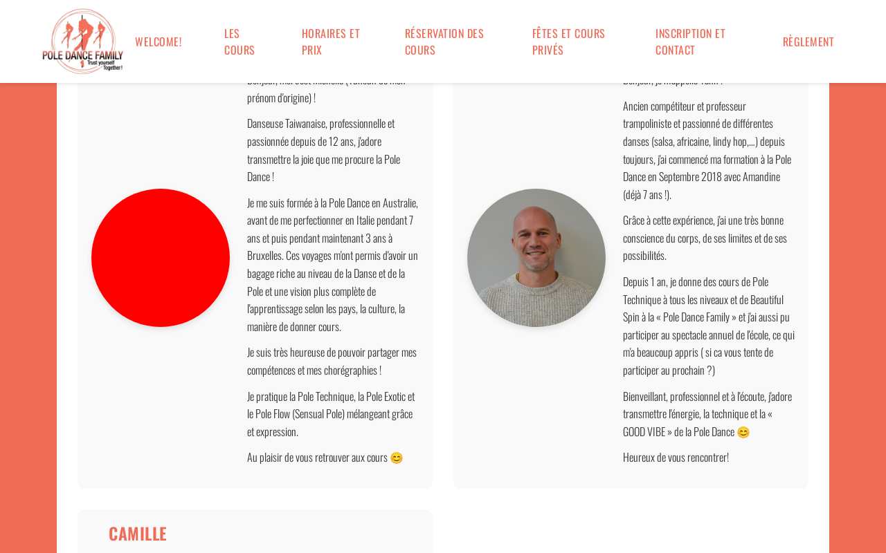 La page publiée montre trois professeurs, dont la nouvelle photo