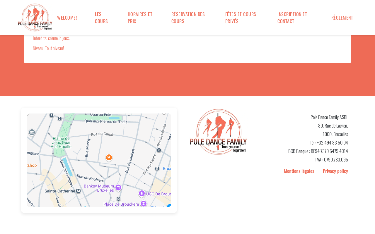 La page des cours publiée n'affiche plus « Free Pole »